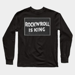 Rock 'N' Roll Is King - Typography Design Long Sleeve T-Shirt